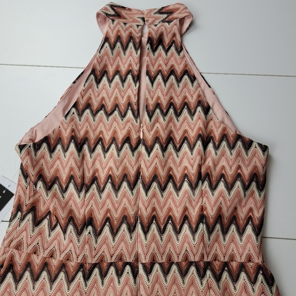 Donna Morgan Retro Maggy Chevron Stripe Zig Zag Print Sleeveless Dress Sz 10 New - Picture 6 of 13